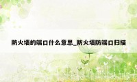 防火墙的端口什么意思_防火墙防端口扫描