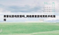 黑客玩游戏厉害吗_网络黑客游戏耳机手机推荐