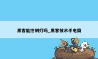 黑客能控制灯吗_黑客技术手电筒