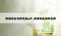 网络安全攻防实战pdf_网络安全攻防实例