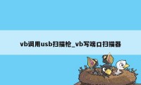 vb调用usb扫描枪_vb写端口扫描器