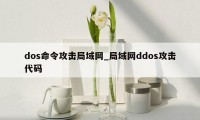 dos命令攻击局域网_局域网ddos攻击代码