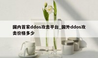 国内首家ddos攻击平台_国外ddos攻击价格多少