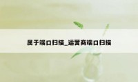 属于端口扫描_运营商端口扫描