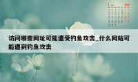 访问哪些网址可能遭受钓鱼攻击_什么网站可能遭到钓鱼攻击