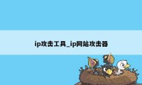 ip攻击工具_ip网站攻击器