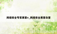 网络安全专家黑客v_网络安全黑客白客