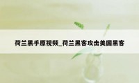 荷兰黑手原视频_荷兰黑客攻击美国黑客