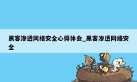 黑客渗透网络安全心得体会_黑客渗透网络安全