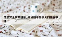 信息安全搞笑段子_内涵段子里很火的黑客软件