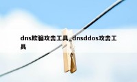 dns欺骗攻击工具_dnsddos攻击工具