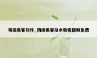 初级黑客软件_初级黑客技术教程视频免费