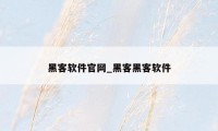 黑客软件官网_黑客黑客软件